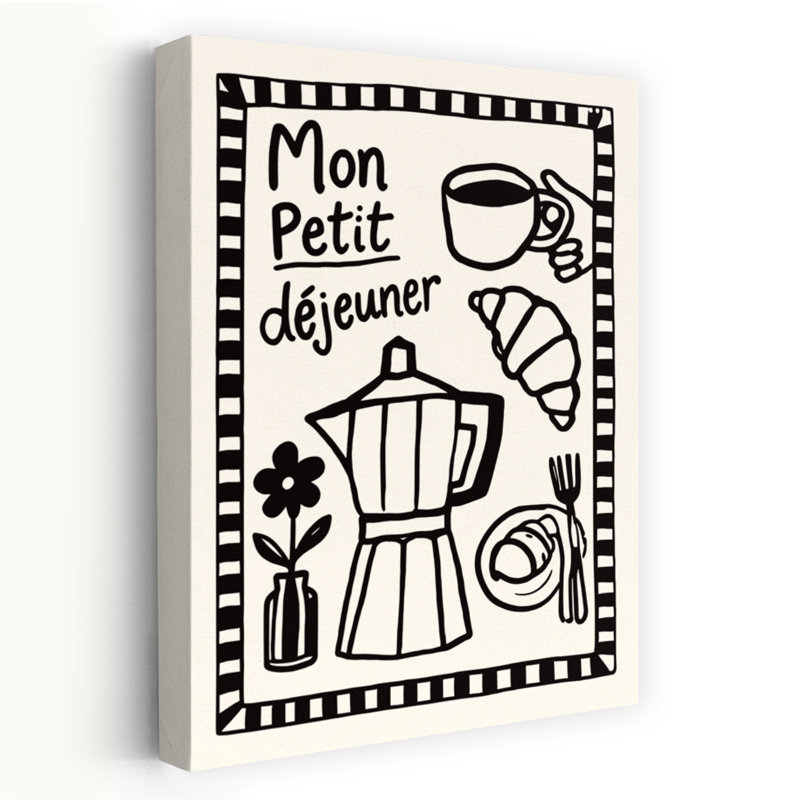 Art mural français matin, H 36 po x l 24 po