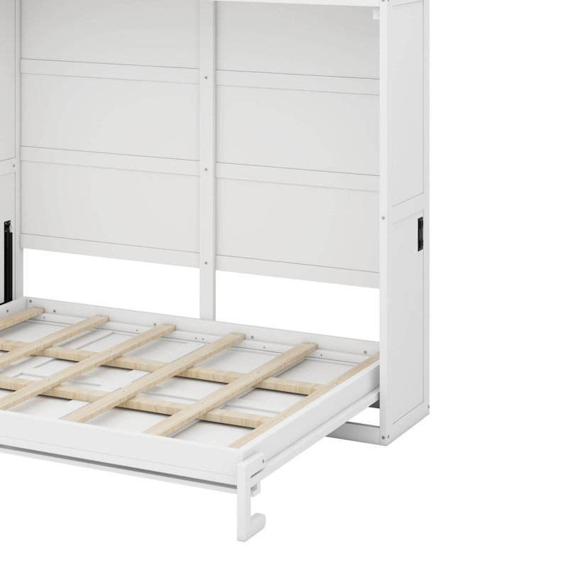 Lit escamotable double, Lit double, Blanc