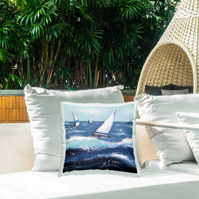 Coussin d'extérieur Rough Sea Waves