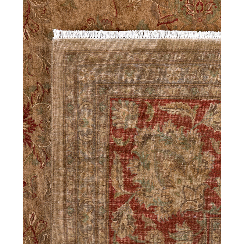 Overdyed Hand-Knotted Wool Modern-Contemporary Brown Area Rug 9' 2" x 12' 4"