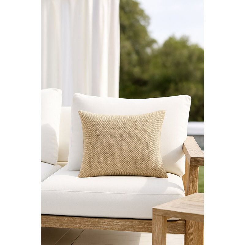 Outdoor Living Pillow Cover, Sandy Beige, Rectangle 14"H x 20"W, Pillow Cover Only - No Insert