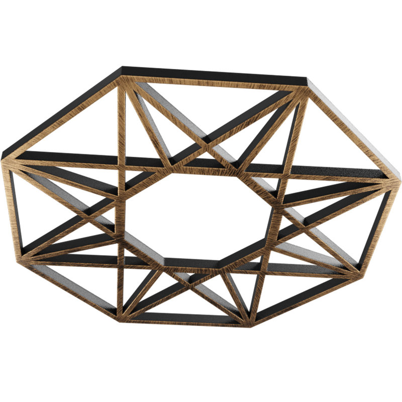 Médaillon de plafond 32 po x 32 po x 12 1/2 po x P 1 po Guardian, H 30 po x l 30 po x P 1 po, Bronze vieilli