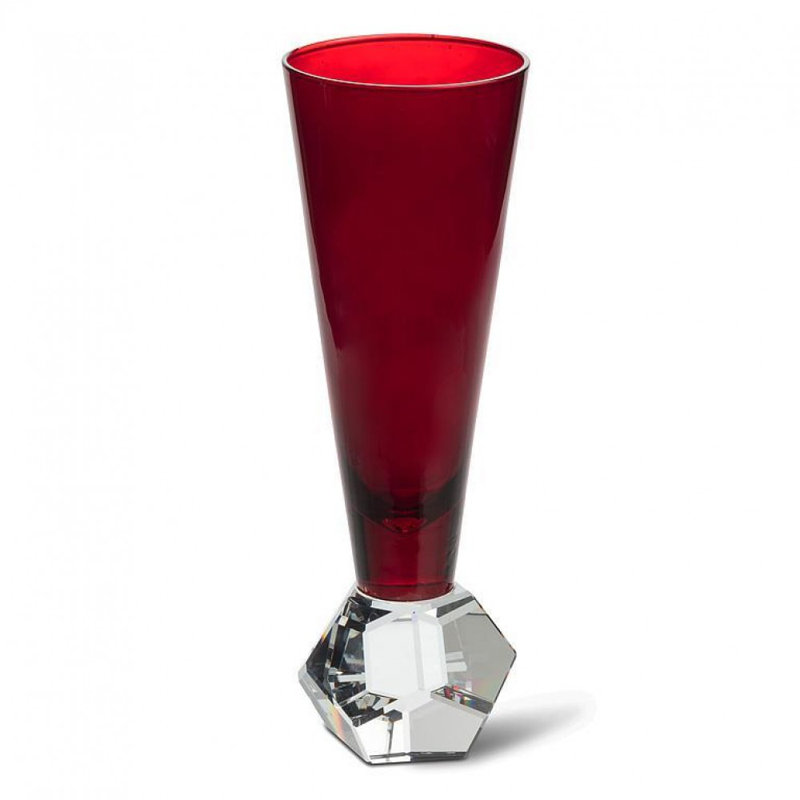 Flute With Crystal Base Glass