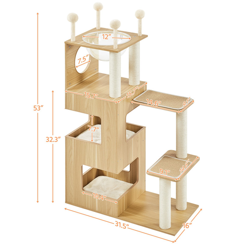 Emberlynne 53'' H Cat Tree