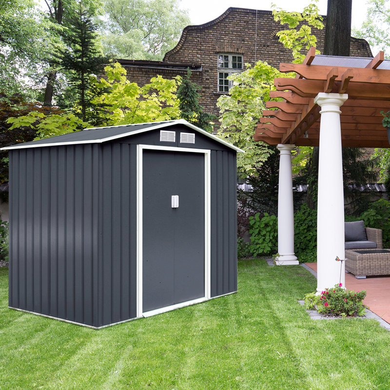 Brazzeal 6.2 Ft X 9 Ft  Metal Saltbox Tool Shed