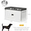 Grand dispositif d'alimentation pour chien - bols et rangement surélevés robustes, rangement central blanc pour grands