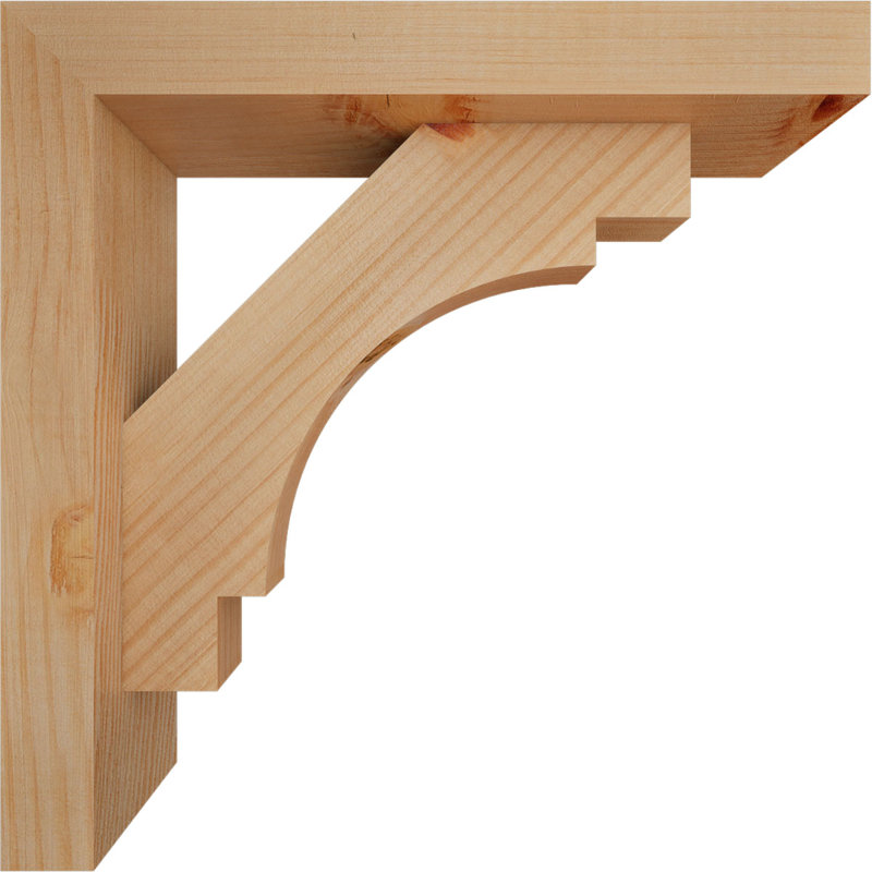 Support l 3 1/2 po x P 14 po x H 14 po Merced Block avec support décalé, sapin Douglas, 14 po x 14 po
