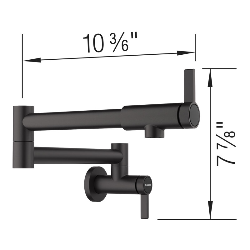 BLANCOCULINA II POT FILLER MATTE BLACK, Matte Black