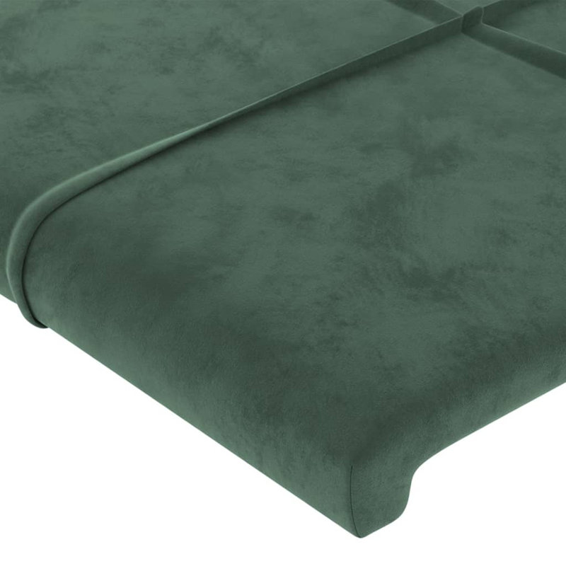 Ahmina Headboard, 88cm H x 80cm W x 5cm D, Dark Green