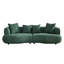 Mid Century Modern Curved Sofa With Boucle Fabric-1518043387