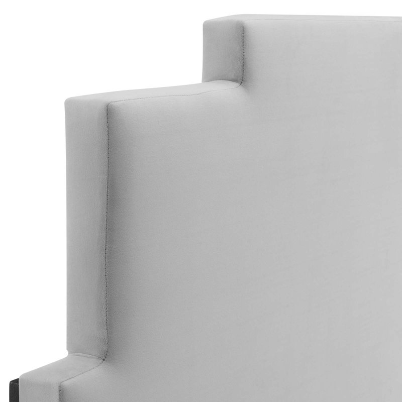 Modway Kasia Performance Velvet Headboard, Light Gray, King