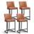 Kunkel 24" Modern Kitchen Counter Stool with Faux Leather Padded Seat and Metal Frame-474068145-528069029