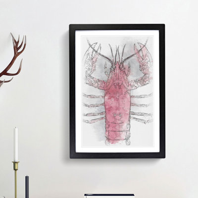 The Pink Lobster - Picture Frame Painting Print