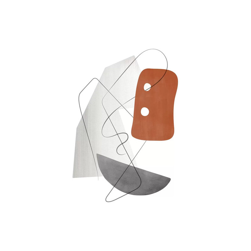 Abstract Composition With Lines XIII by Nouveau Prints - Print on Canvas, Wrapped Canvas, 30.48cm H x 20.32cm W x 1.91cm D