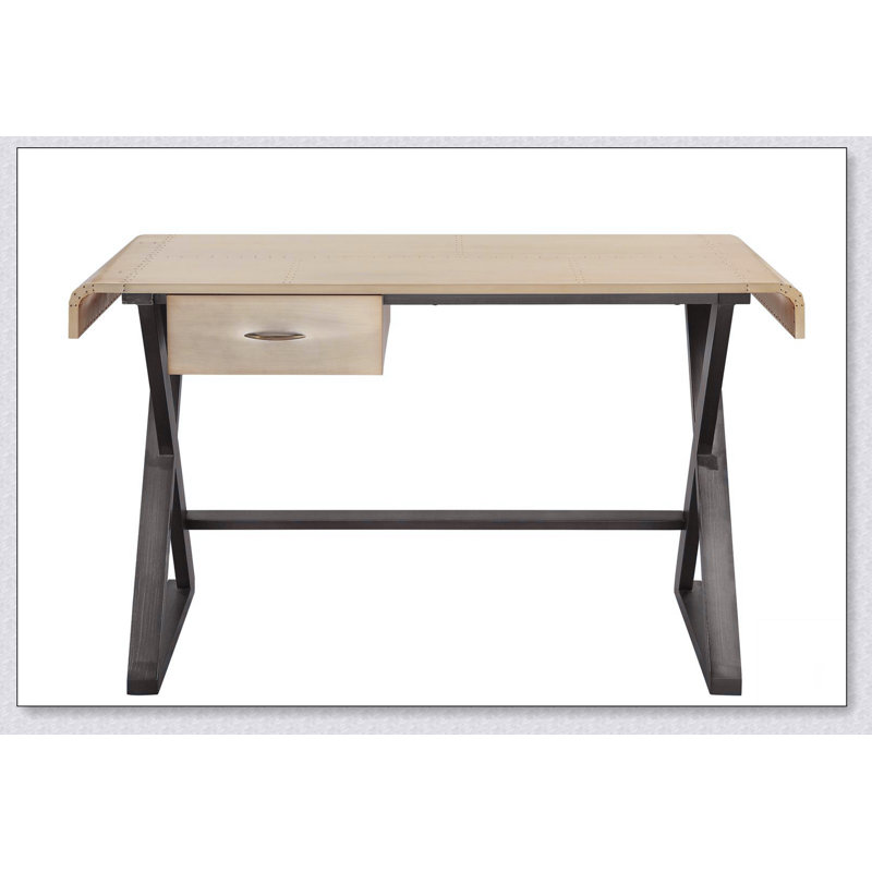 Danton Desk, Gold Aluminum