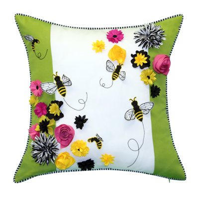 Edie Bees & Flowers Indoor / Outdoor Pillow