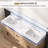 72 in W x 22 in D White Solid Surface Double Sink Vanity Top with 4 in Backsplash