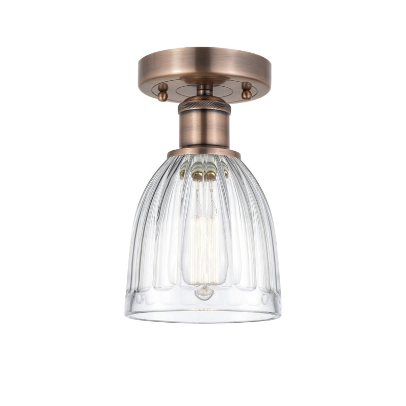 Ayios Glass Semi Flush Mount, Clear