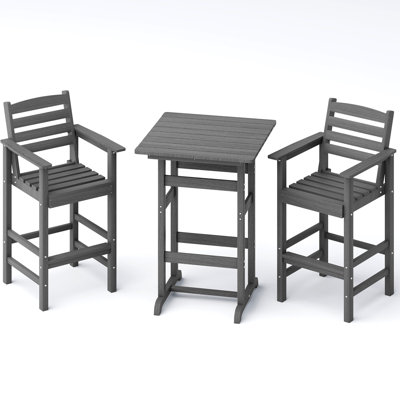 2-Person HDPE Outdoor Oversize Sturdy Bar Set by Lark Manor