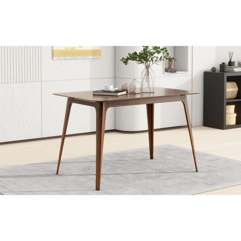 Pieds de table de salle à manger en bois massif, noyer