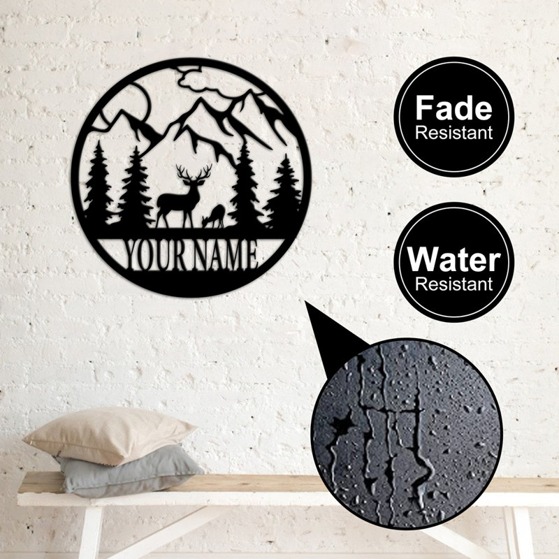 Brittanae Water Resistant Steel Text & Numbers Wall Decor