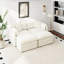 Canapé-lit en chenille moderne avec repose-pieds-1006864278-1006864277