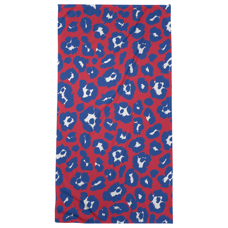 Everdene Bath Towel, Red/White/Blue, Microfiber