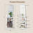3-in-1 Rotating Floor Jewellery Mirror Cabinet with Storage Shelves-1570658802