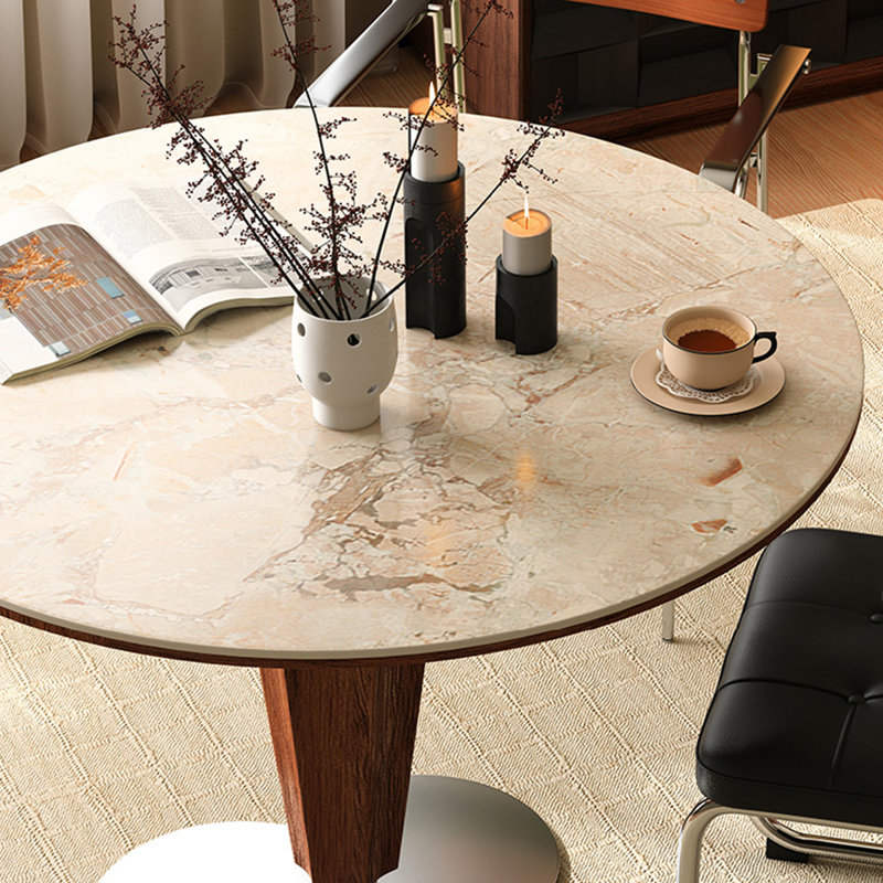 Table de salle à manger en noyer, H 29,53 po x L 43,31 po x l 43,31 po