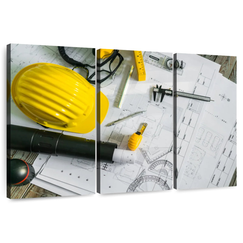 Alcaraz Drawing And Construction Tools, 48" H x 74" W