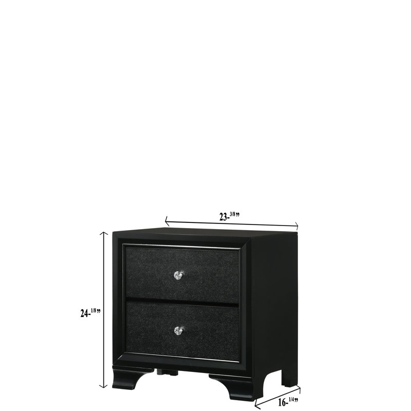 Table de chevet noire Micah