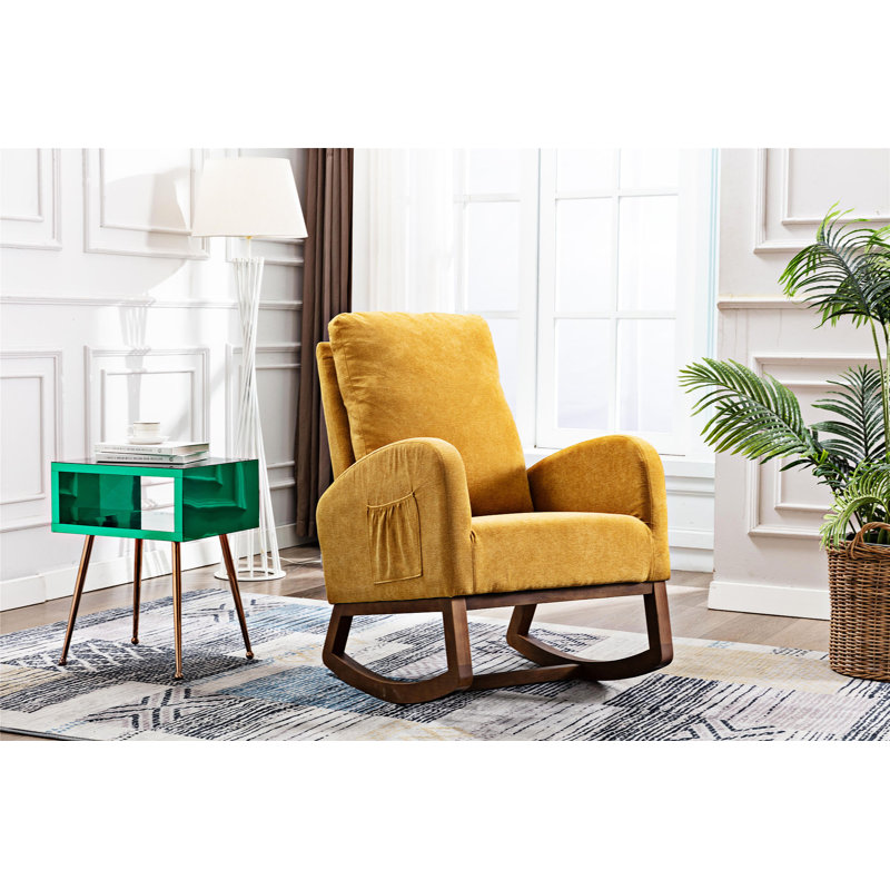 Chaise berçante, Jaune moutarde