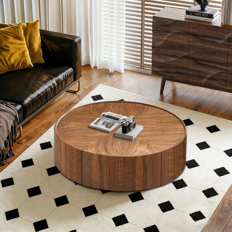 40-inch Coffee Table With Natural Walnut Top