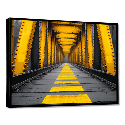 Art mural jaune et noir avec pont symphonique II - Ponts