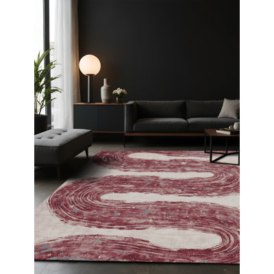 Tapis brun soyeux et moelleux