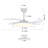 42-Inch Retractable Ceiling Fan With Light, Full-Spectrum Dimmable LED, Remote & App Control, Modern Style-577032490