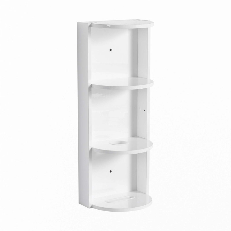 Support de rangement mural 12 po pour salle de bain, Blanc