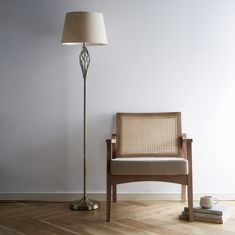 Eagleton 166cm Antique Brass Traditional Floor Lamp