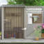Rangement de jardin 3,3 'x 3,4' avec porte verrouillable brun