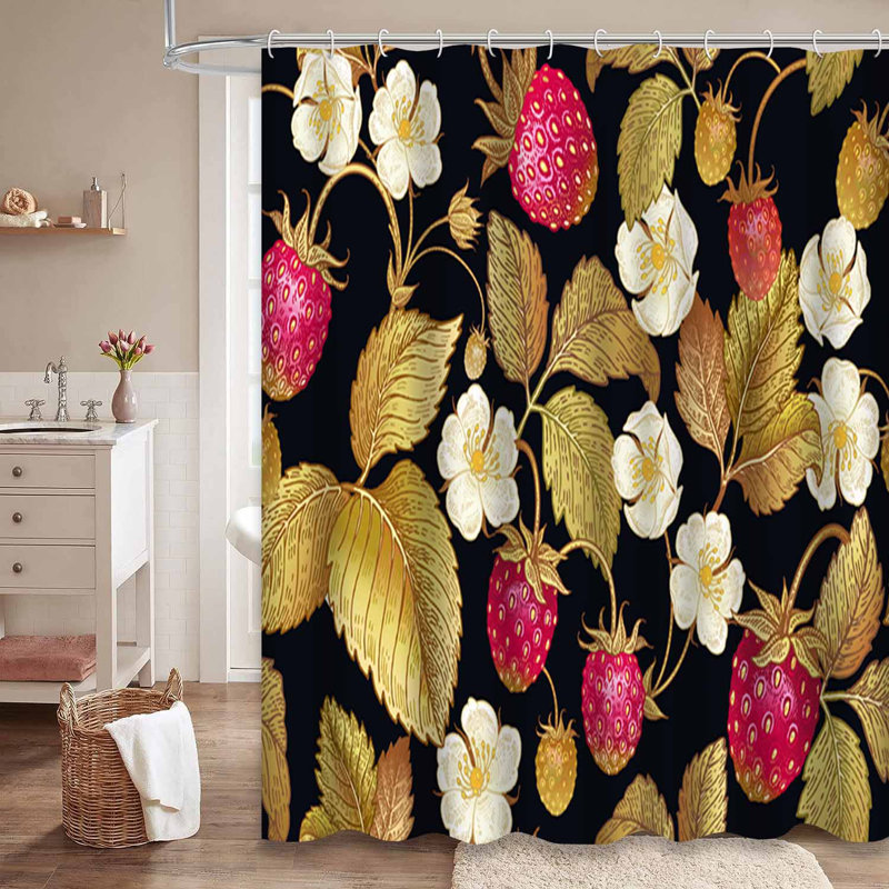 Rideau de douche Victorian Berry, L 72 po x l 72 po