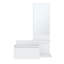 Console à miroir blanche à 3 tablettes avec tiroir à extension complète - Design, élégant et pratique pour économiser de l'espace, design-89418096