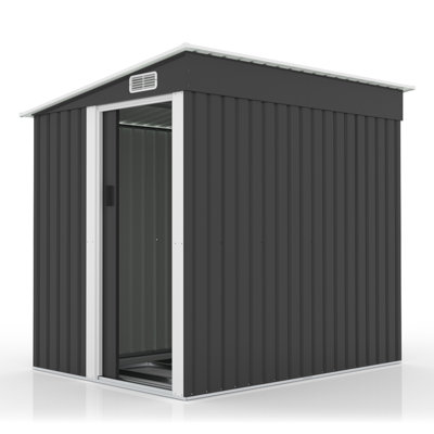 Remise de rangement extérieure en métal noir 5 * 7 pi