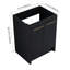 Meuble-lavabo autoportant élégant de 24 pouces - Meuble châtaignier noir avec rangement pratique-1763063540