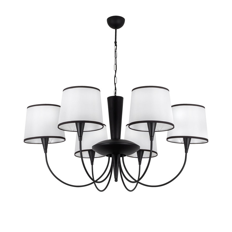 Emmie-Rose 6 - Light Waggon Wheel Chandelier, 90cm H x 90cm W x 85cm D