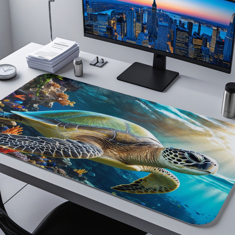 Polyester Desk Pad, 14.4x12.1
