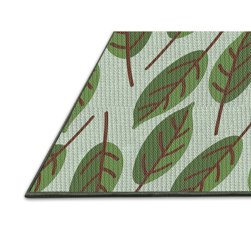 Tapis floral vert / vert clair, Rectangle 8 pi x 10 pi