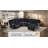 6-Piece Modular Reclining Sectional Sofa In Gray & Black Chenille