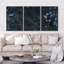 «Enchanted Garden At Midnight», 3 pièces sur toile-98804163-98804162