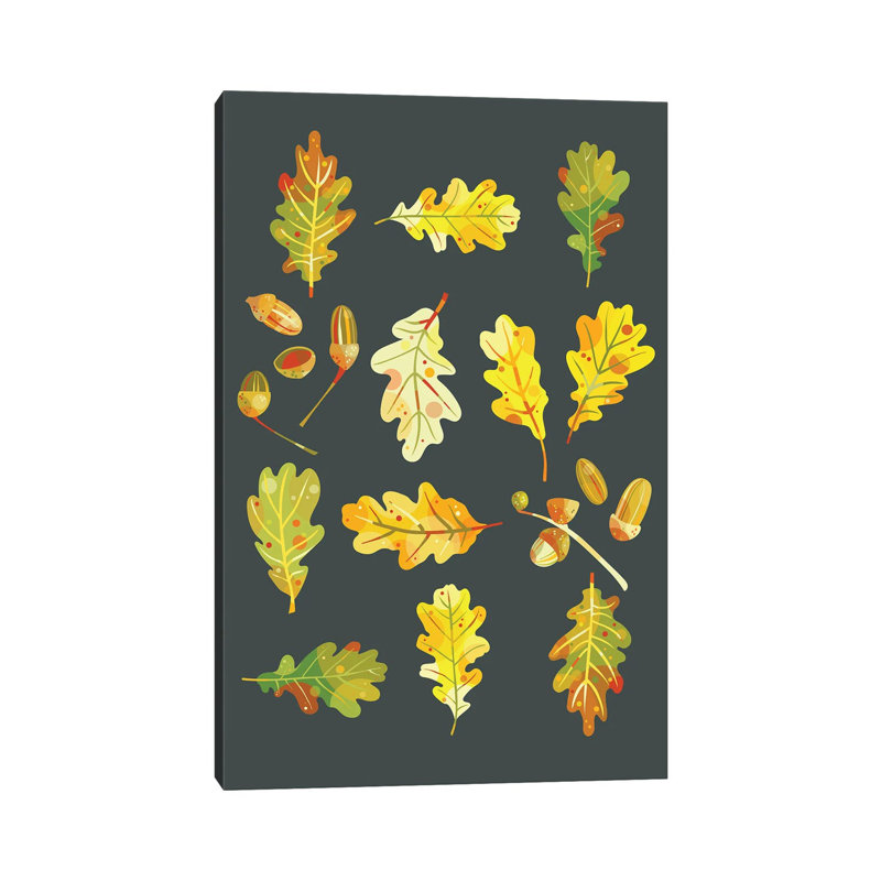 Feuilles de chêne et glands NSQ81, H 12 po x l 8 po x P 0,75 po