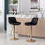 Ensemble de 2 tabourets de bar réglables avec repose-pieds chromé et levage mécanique